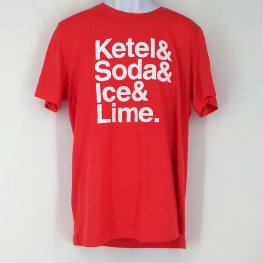 Ketel One Soda Ice Lime Red Vodka Drink Shirt Large